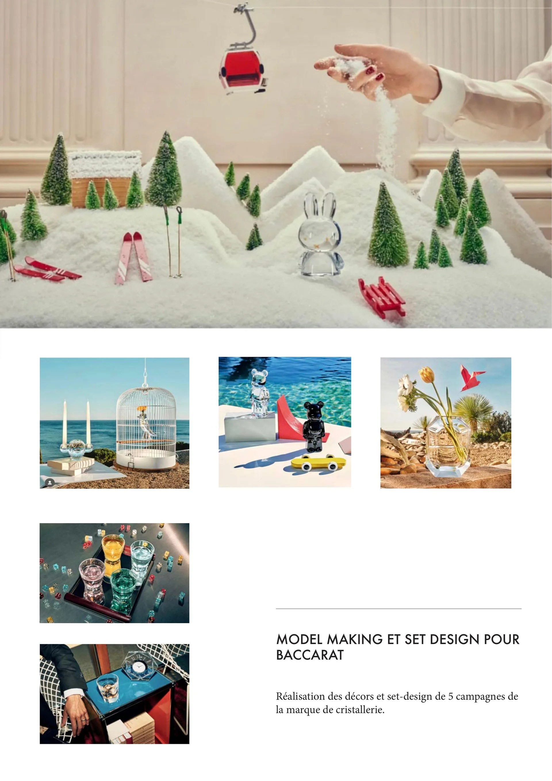 Set Design Baccarat - Paysage miniature avec cristallerie